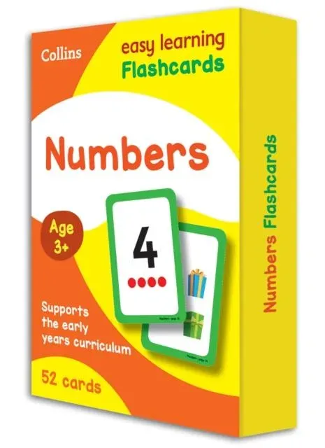 EASY LEARN NUMBERS FLASHCARD : Ideal for home learning