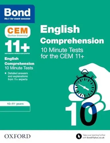 Bond 11+ CEM English Comprehension 10 Minute Tests: Ready for the 2026 Cambridge Select Insight exam