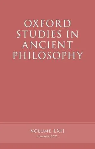 Oxford Studies in Ancient Philosophy, Volume 62