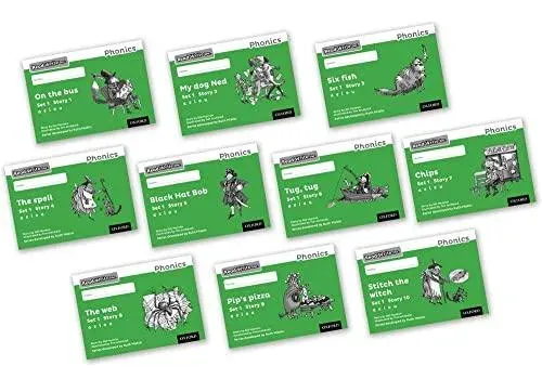Read Write Inc. Phonics: Green Set 1 Core Black & White Storybooks (Mixed Pack of 10)
