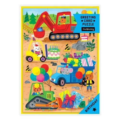 Construction Site Birthday Greeting Card Puzzle