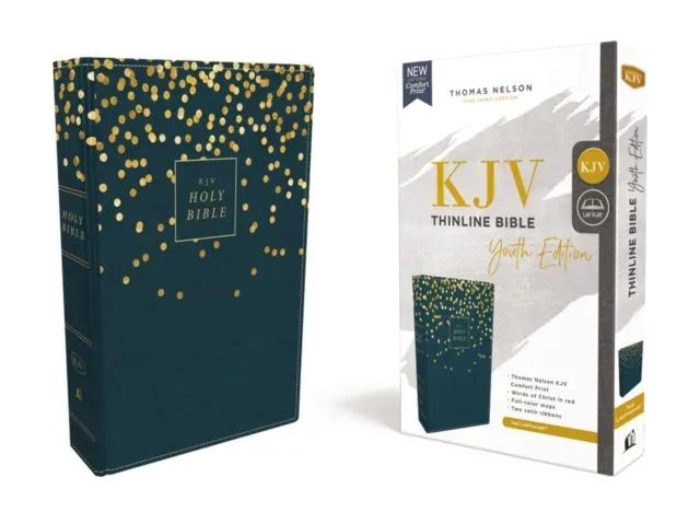 KJV Holy Bible: Thinline Youth Edition, Blue Leathersoft, Red Letter, Comfort Print: King James Version