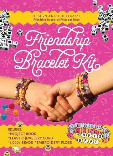 Friendship Bracelet Kit : Design and Customize Friendship Bracelets to Wear and Trade - Includes: Project Book, Elastic Jewelry Cord, 550 Beads, Embroidery Floss