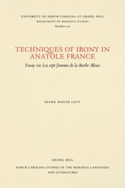 Techniques of Irony in Anatole France