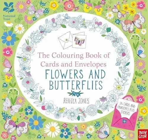 National Trust: The Colouring Book of Cards and Envelopes - Flowers and Butterflies