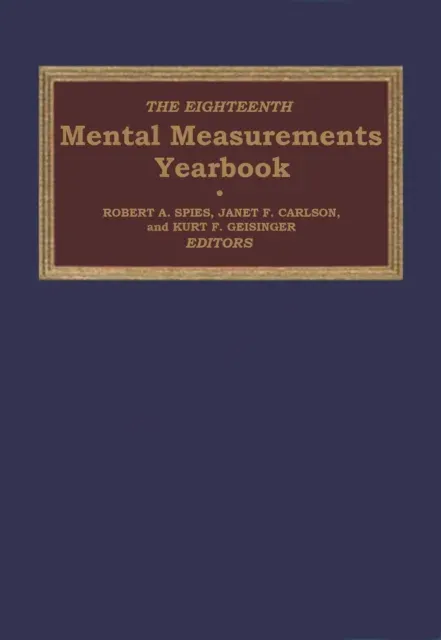 Eighteenth Mental Measurements Yearbook