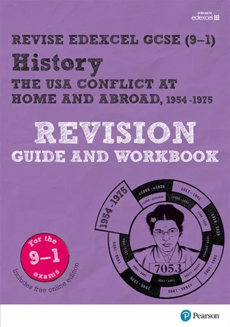 Pearson REVISE Edexcel GCSE History The USA, 1954-75 conflict at home and abroad Revision Guide and Workbook incl. online revision - for 2026, 2027 exams