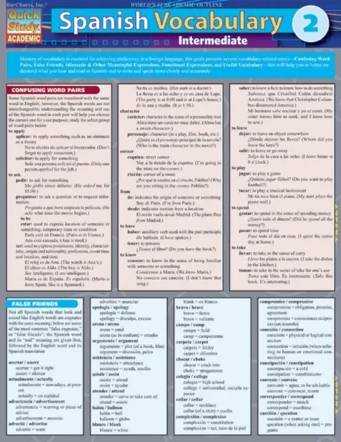 Spanish Vocabulary 2: Intermediate