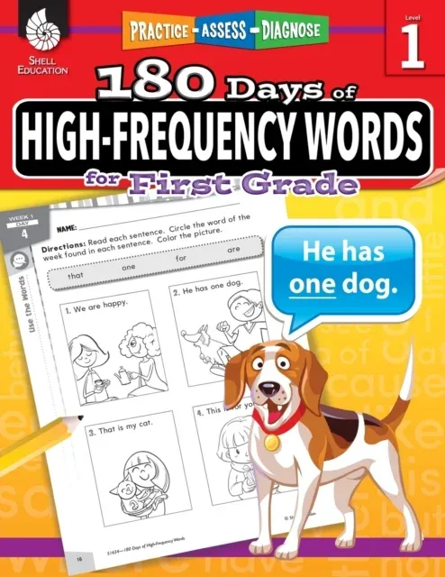 180 Days of High-Frequency Words for First Grade : Practice, Assess, Diagnose