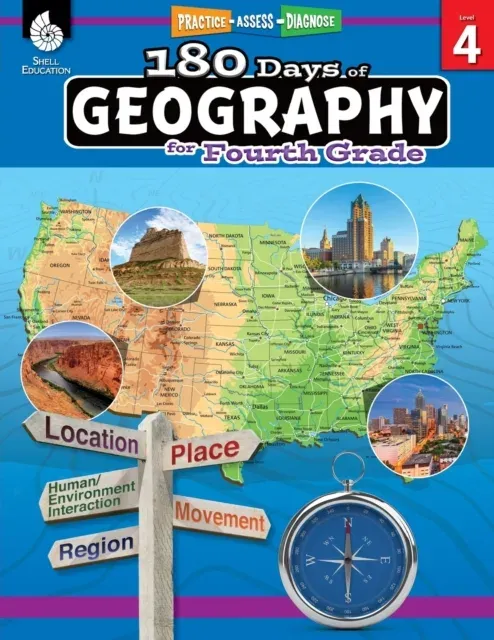 180 Days of Geography for Fourth Grade : Practice, Assess, Diagnose