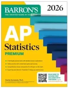 AP Statistics Premium, 2026: Prep Book with 9 Practice Tests + Comprehensive Review + Online Practice