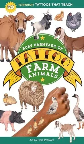 Busy Barnyard of Tattoo Farm Animals
