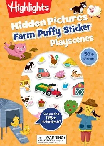 Farm Hidden Pictures Puffy Sticker Playscenes