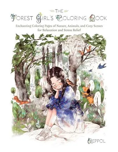 Forest Girl's Coloring Book