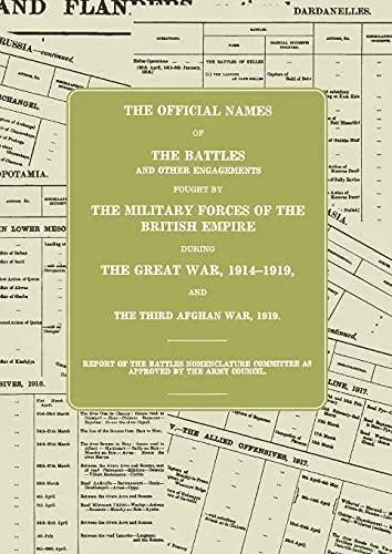 THE GREAT WAR: Battles Nomenclature Committee Report