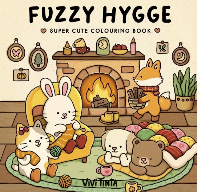 Fuzzy Hygge : Super cute colouring book