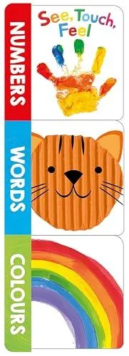 See, Touch, Feel Words, Numbers, Colours (Chunky Set) : With 3 mini board books