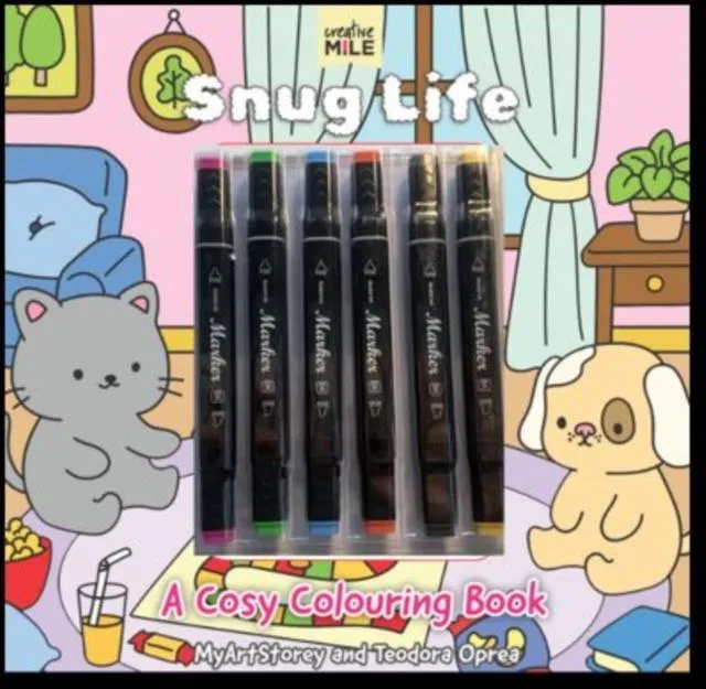 Snug Life: A Cosy Colouring Book and Markers