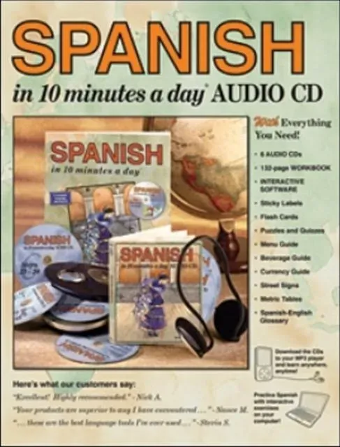 SPANISH in 10 minutes a day BOOK + AUDIO
